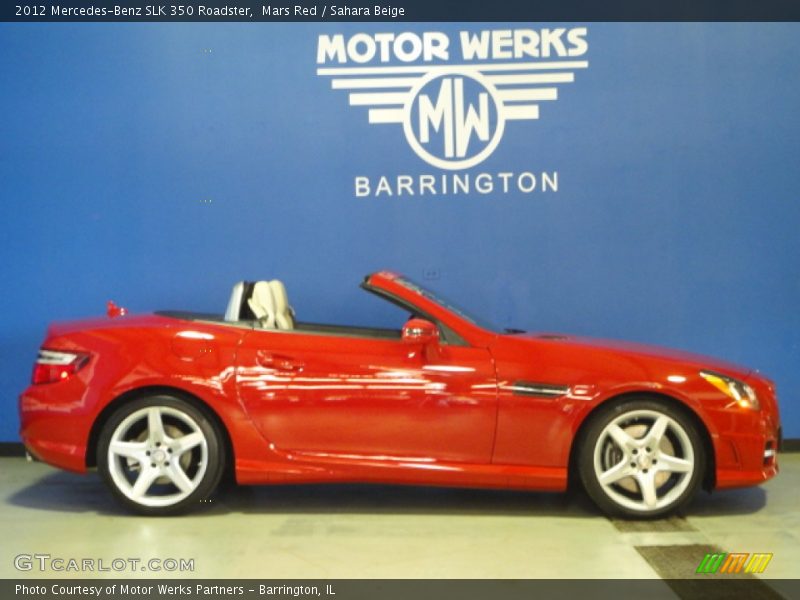 Mars Red / Sahara Beige 2012 Mercedes-Benz SLK 350 Roadster