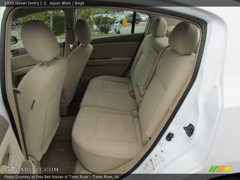 Aspen White / Beige 2010 Nissan Sentra 2.0