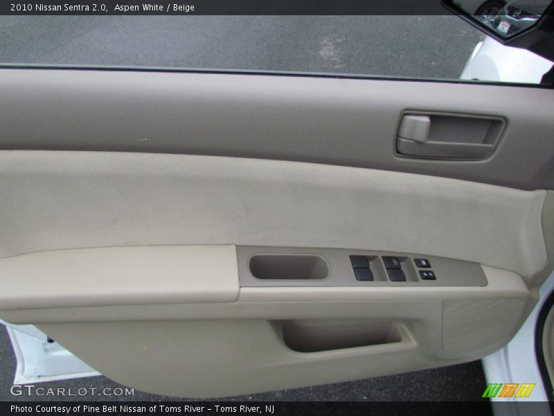 Aspen White / Beige 2010 Nissan Sentra 2.0