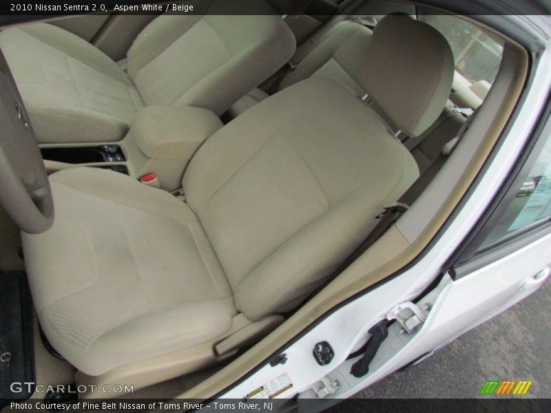 Aspen White / Beige 2010 Nissan Sentra 2.0
