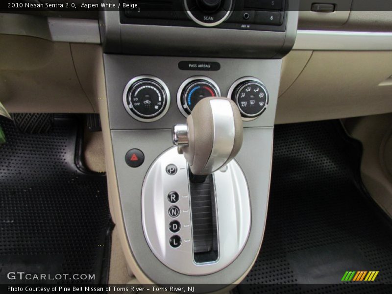 Aspen White / Beige 2010 Nissan Sentra 2.0