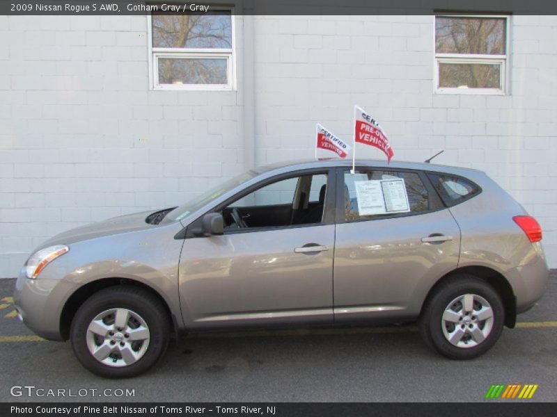 Gotham Gray / Gray 2009 Nissan Rogue S AWD