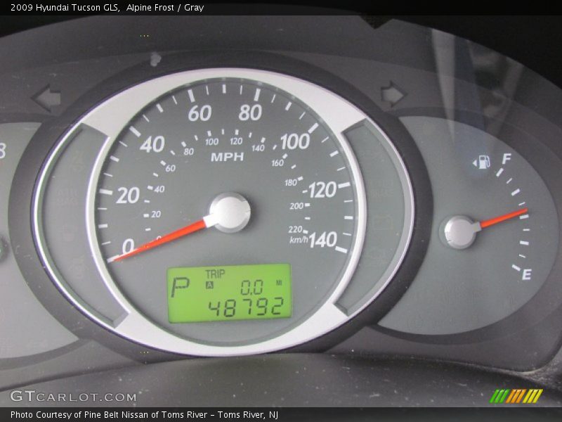 Alpine Frost / Gray 2009 Hyundai Tucson GLS