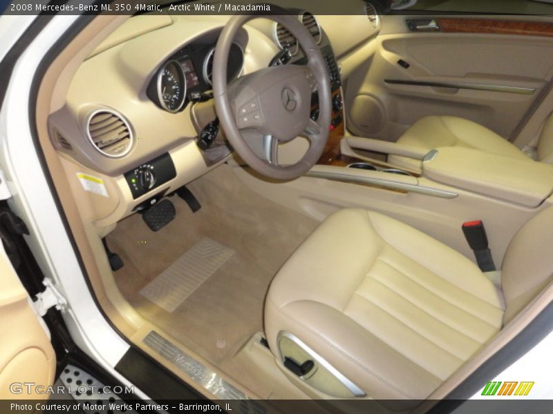 Arctic White / Macadamia 2008 Mercedes-Benz ML 350 4Matic