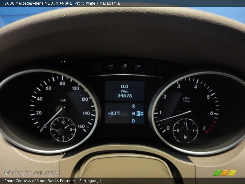 Arctic White / Macadamia 2008 Mercedes-Benz ML 350 4Matic