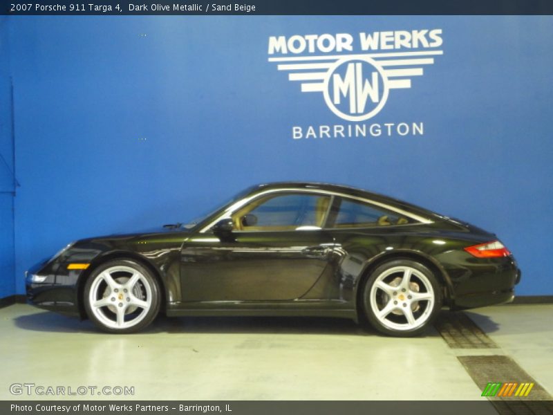 Dark Olive Metallic / Sand Beige 2007 Porsche 911 Targa 4