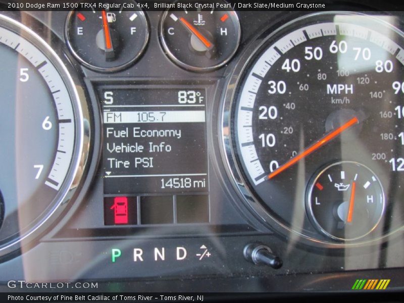 Brilliant Black Crystal Pearl / Dark Slate/Medium Graystone 2010 Dodge Ram 1500 TRX4 Regular Cab 4x4
