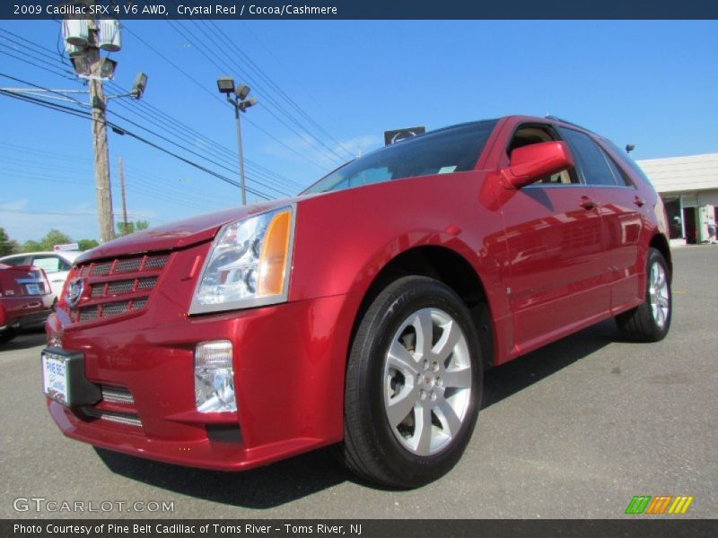 Crystal Red / Cocoa/Cashmere 2009 Cadillac SRX 4 V6 AWD