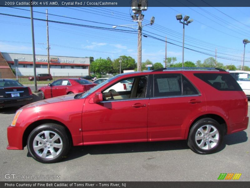 Crystal Red / Cocoa/Cashmere 2009 Cadillac SRX 4 V6 AWD