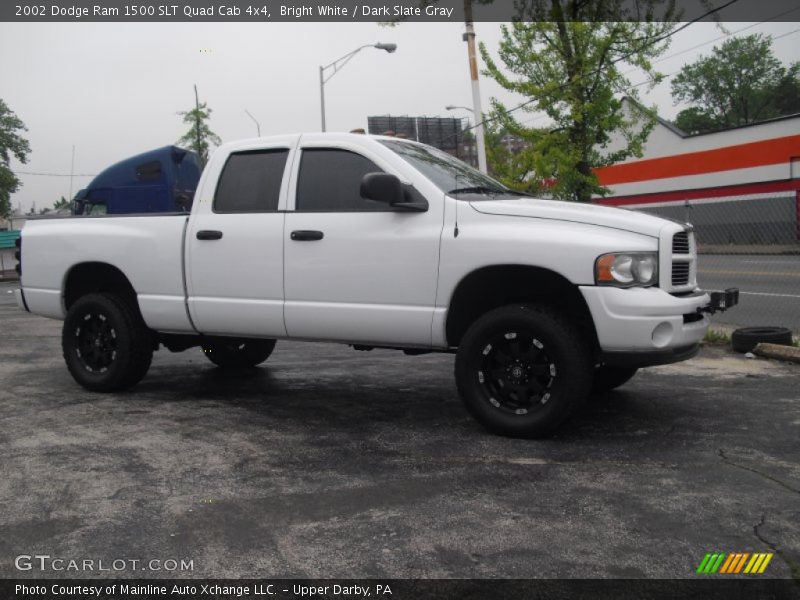 Bright White / Dark Slate Gray 2002 Dodge Ram 1500 SLT Quad Cab 4x4