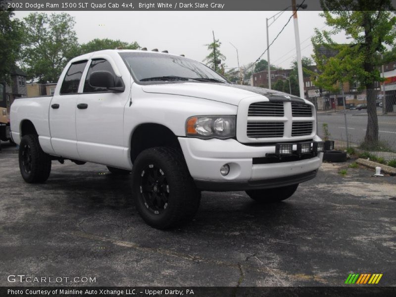 Bright White / Dark Slate Gray 2002 Dodge Ram 1500 SLT Quad Cab 4x4