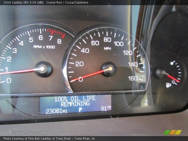 Crystal Red / Cocoa/Cashmere 2009 Cadillac SRX 4 V6 AWD