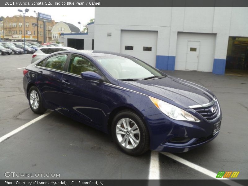 Indigo Blue Pearl / Camel 2011 Hyundai Sonata GLS