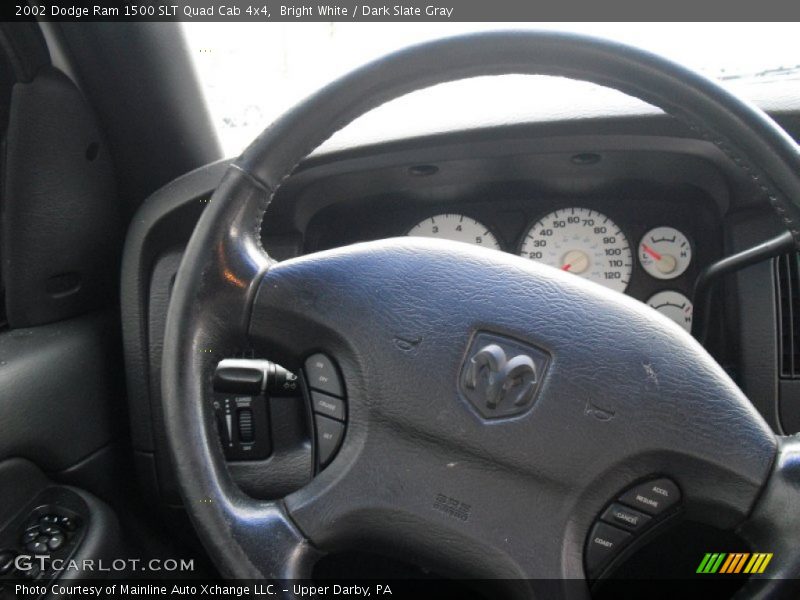 Bright White / Dark Slate Gray 2002 Dodge Ram 1500 SLT Quad Cab 4x4