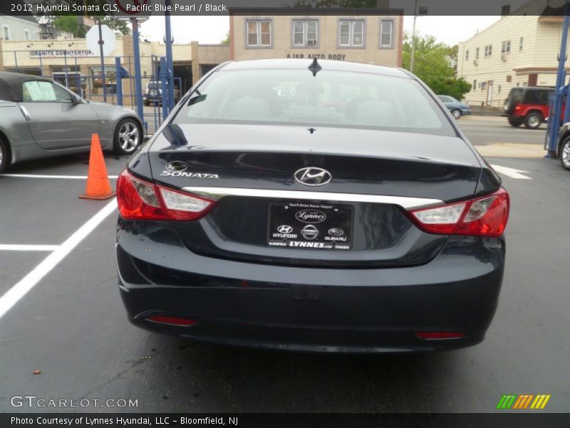 Pacific Blue Pearl / Black 2012 Hyundai Sonata GLS