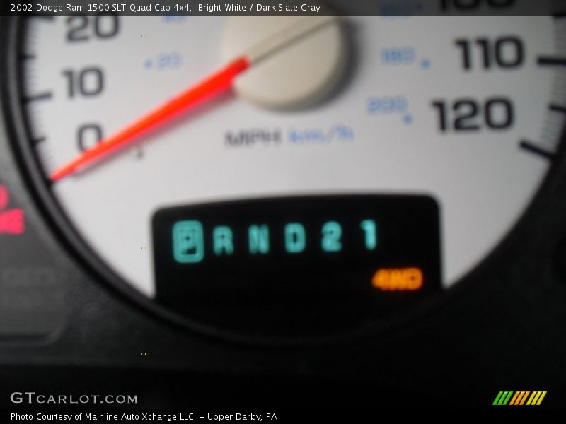 Bright White / Dark Slate Gray 2002 Dodge Ram 1500 SLT Quad Cab 4x4