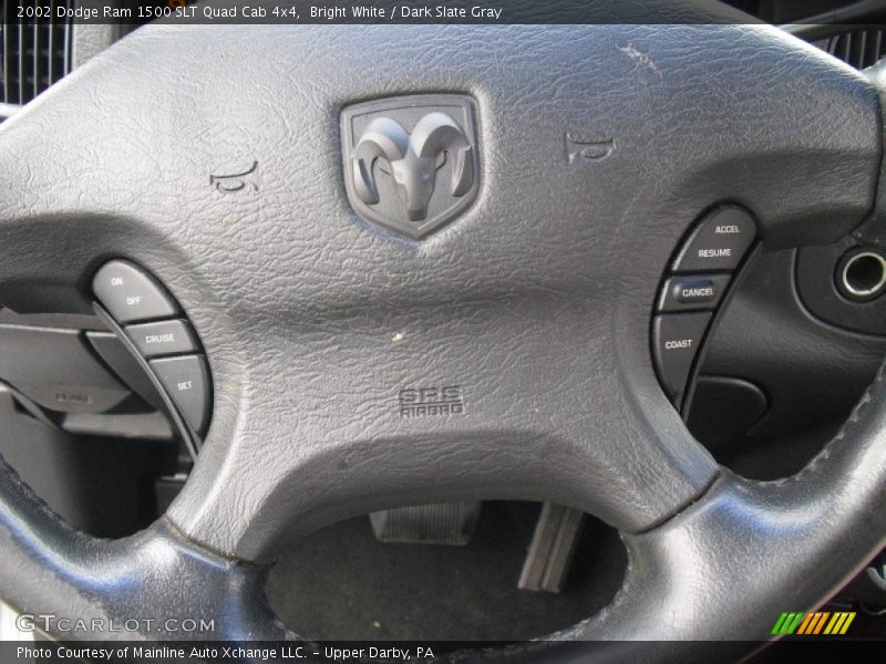 Bright White / Dark Slate Gray 2002 Dodge Ram 1500 SLT Quad Cab 4x4