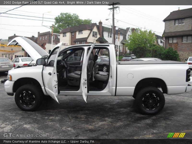 Bright White / Dark Slate Gray 2002 Dodge Ram 1500 SLT Quad Cab 4x4