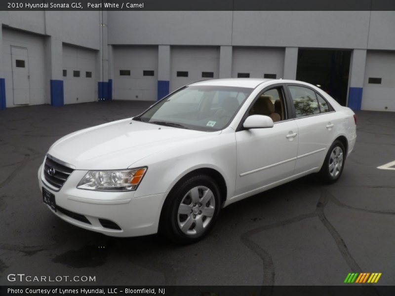 Pearl White / Camel 2010 Hyundai Sonata GLS