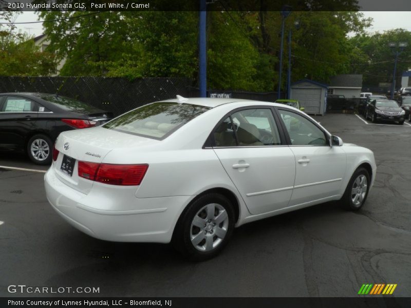 Pearl White / Camel 2010 Hyundai Sonata GLS