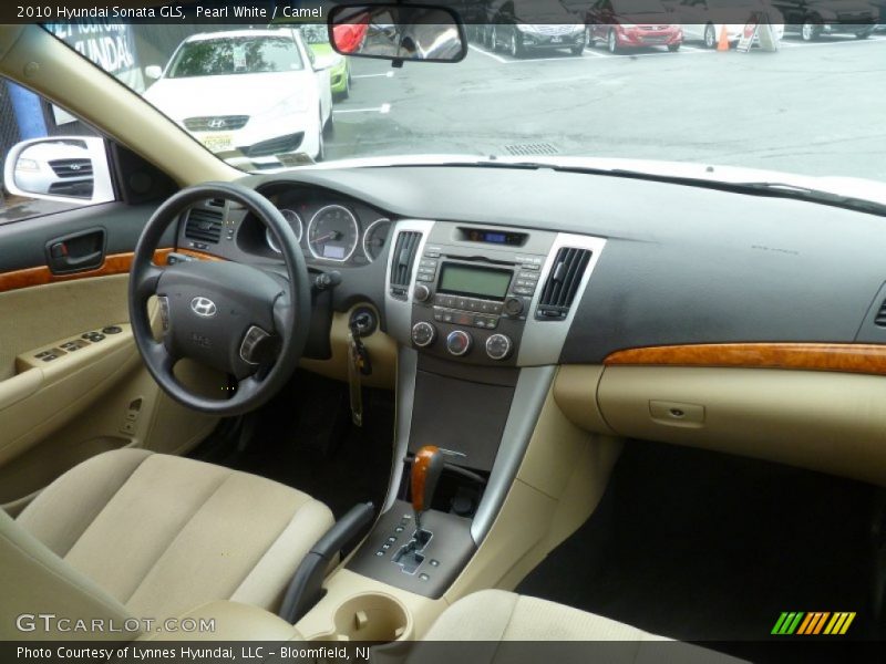 Pearl White / Camel 2010 Hyundai Sonata GLS