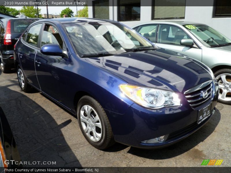 Regatta Blue / Beige 2010 Hyundai Elantra GLS