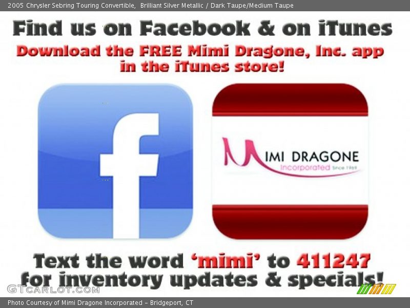 Brilliant Silver Metallic / Dark Taupe/Medium Taupe 2005 Chrysler Sebring Touring Convertible