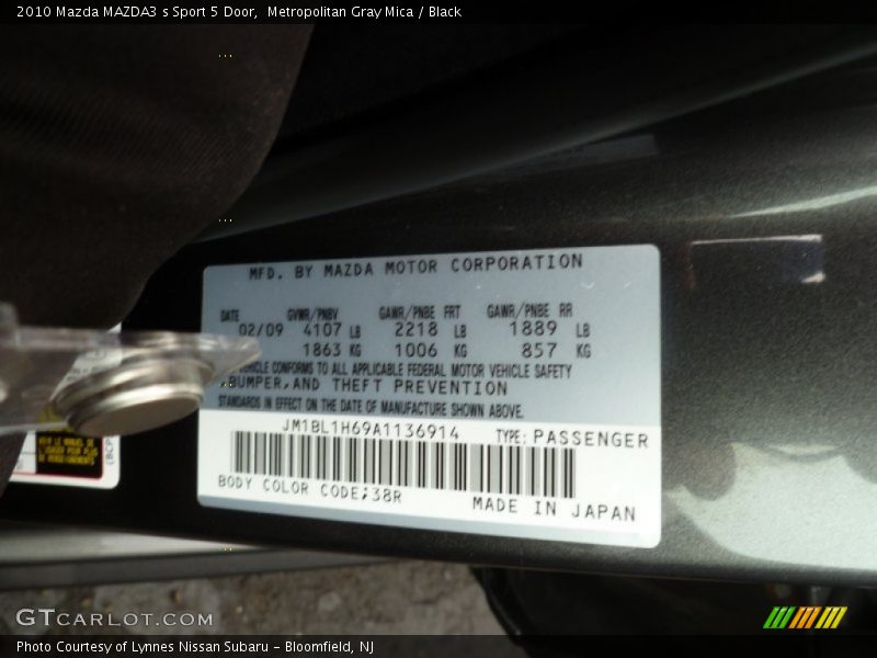 Metropolitan Gray Mica / Black 2010 Mazda MAZDA3 s Sport 5 Door