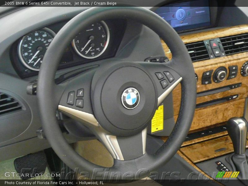 Jet Black / Cream Beige 2005 BMW 6 Series 645i Convertible