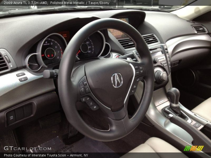 Polished Metal Metallic / Taupe/Ebony 2009 Acura TL 3.7 SH-AWD