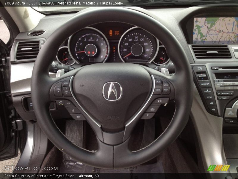 Polished Metal Metallic / Taupe/Ebony 2009 Acura TL 3.7 SH-AWD