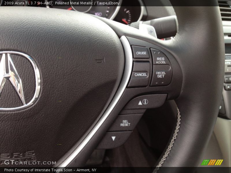 Polished Metal Metallic / Taupe/Ebony 2009 Acura TL 3.7 SH-AWD