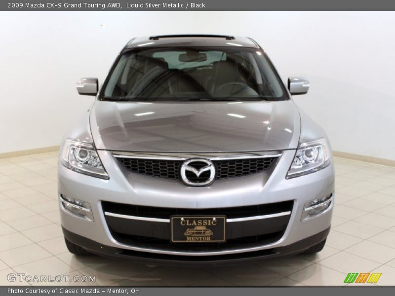 Liquid Silver Metallic / Black 2009 Mazda CX-9 Grand Touring AWD