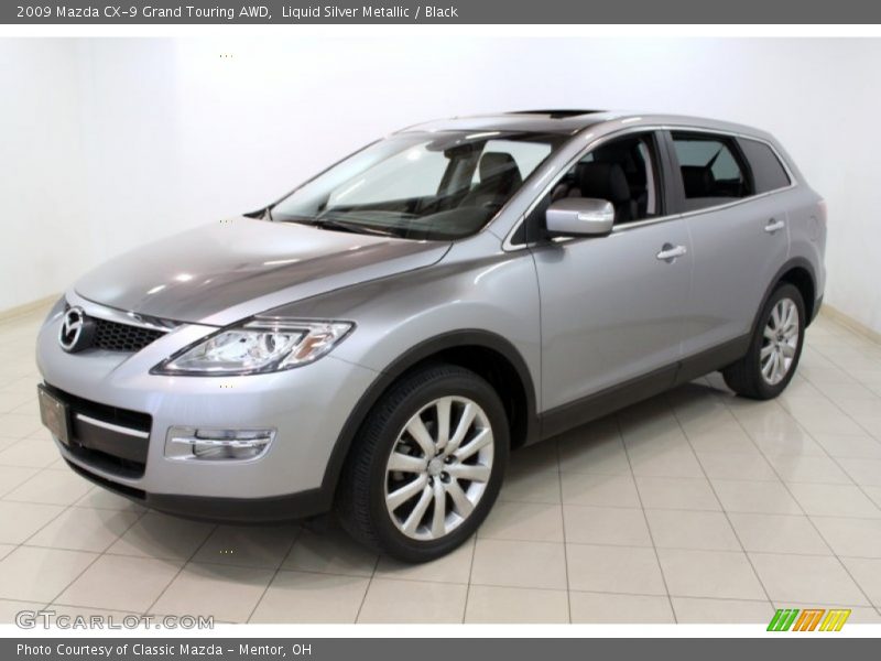 Liquid Silver Metallic / Black 2009 Mazda CX-9 Grand Touring AWD