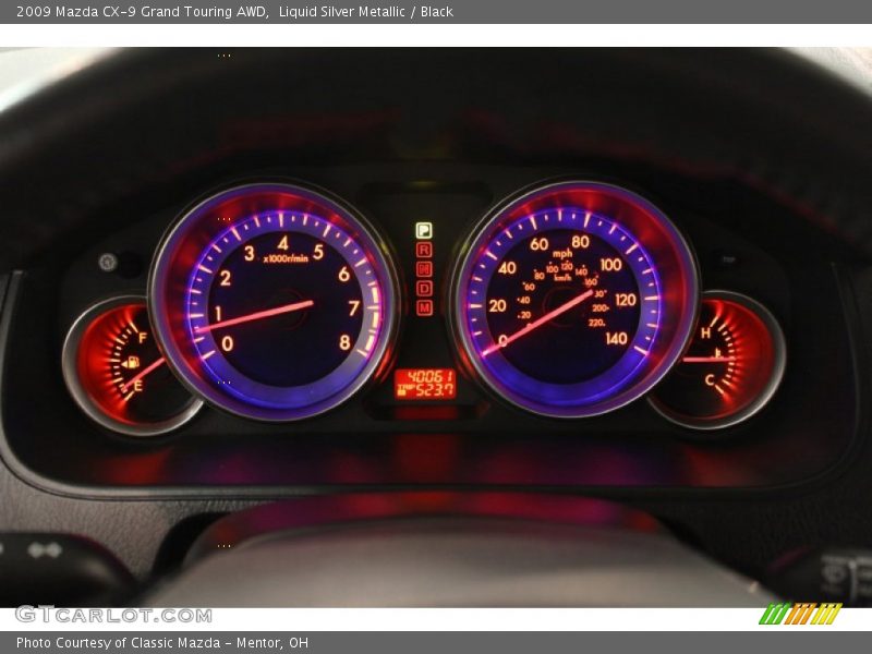 Liquid Silver Metallic / Black 2009 Mazda CX-9 Grand Touring AWD