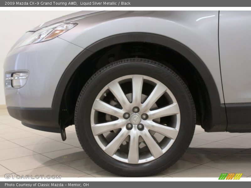 Liquid Silver Metallic / Black 2009 Mazda CX-9 Grand Touring AWD