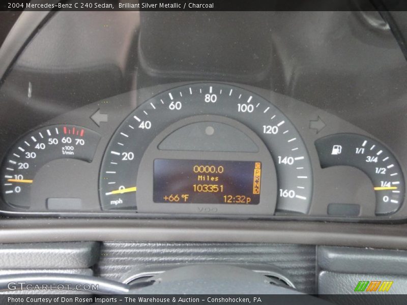 Brilliant Silver Metallic / Charcoal 2004 Mercedes-Benz C 240 Sedan