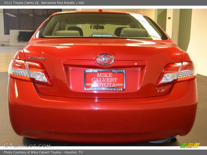 Barcelona Red Metallic / Ash 2011 Toyota Camry LE
