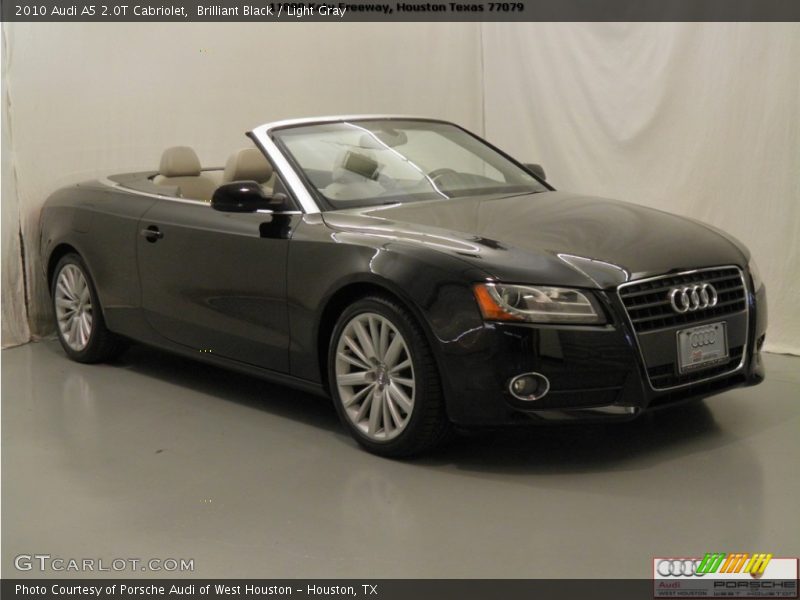 Brilliant Black / Light Gray 2010 Audi A5 2.0T Cabriolet