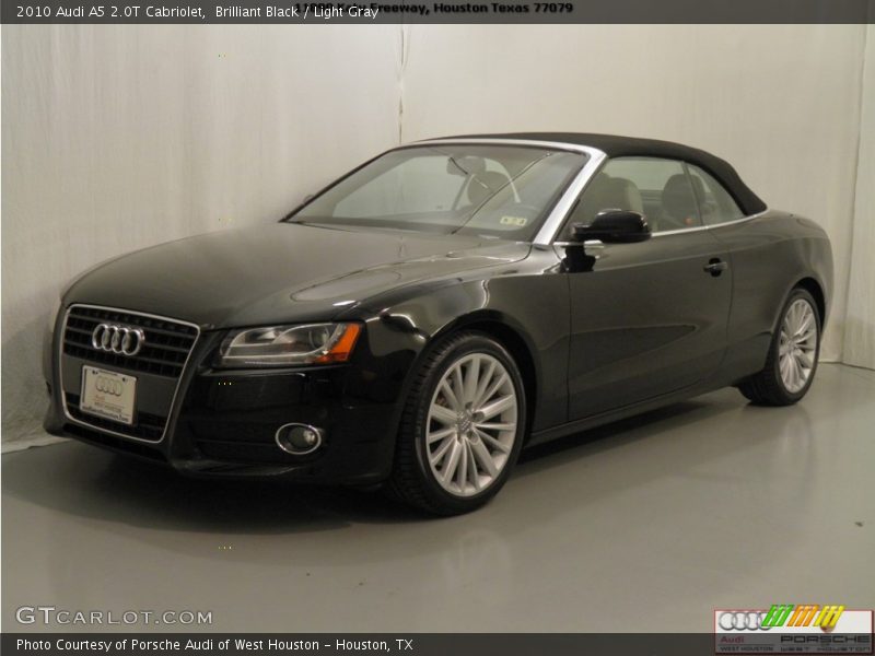 Brilliant Black / Light Gray 2010 Audi A5 2.0T Cabriolet