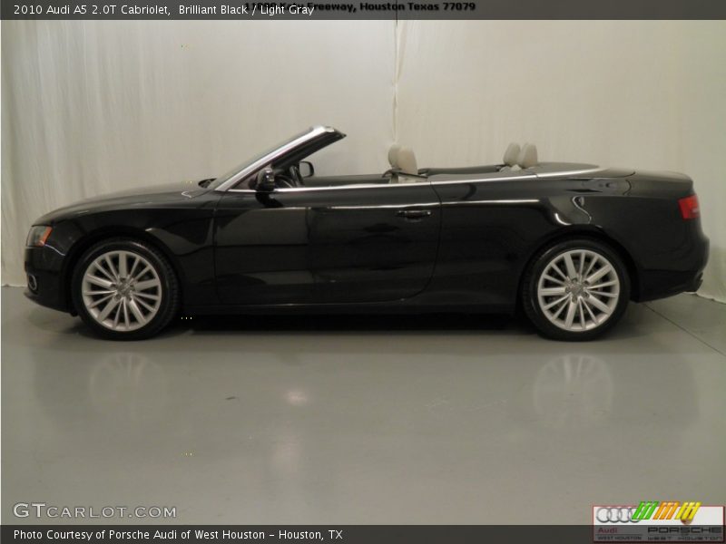 Brilliant Black / Light Gray 2010 Audi A5 2.0T Cabriolet