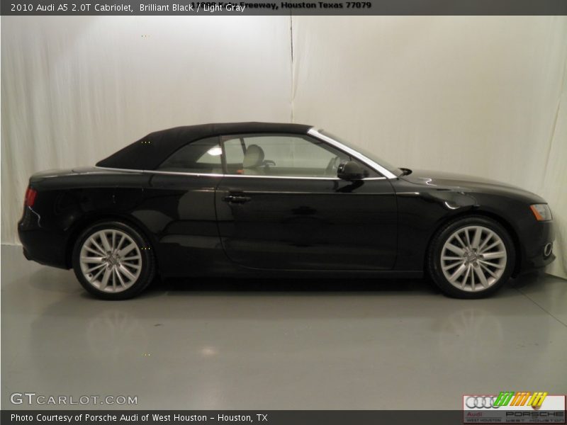 Brilliant Black / Light Gray 2010 Audi A5 2.0T Cabriolet