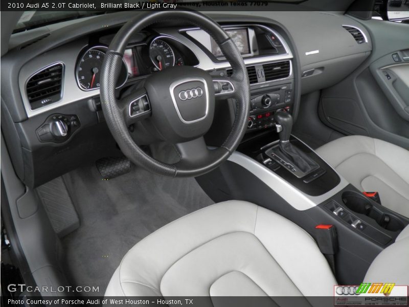Brilliant Black / Light Gray 2010 Audi A5 2.0T Cabriolet