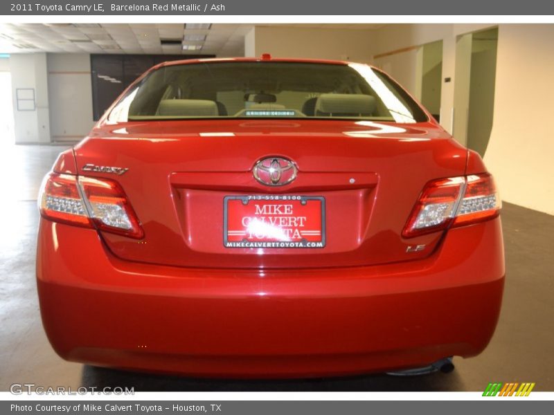 Barcelona Red Metallic / Ash 2011 Toyota Camry LE