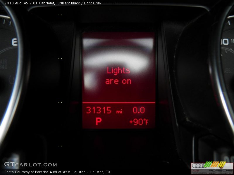 Brilliant Black / Light Gray 2010 Audi A5 2.0T Cabriolet