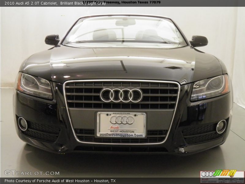 Brilliant Black / Light Gray 2010 Audi A5 2.0T Cabriolet