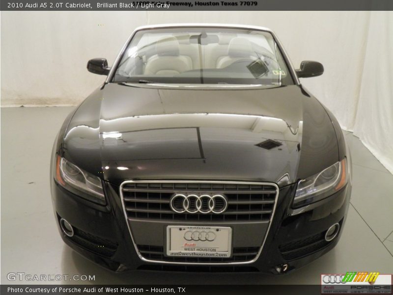 Brilliant Black / Light Gray 2010 Audi A5 2.0T Cabriolet