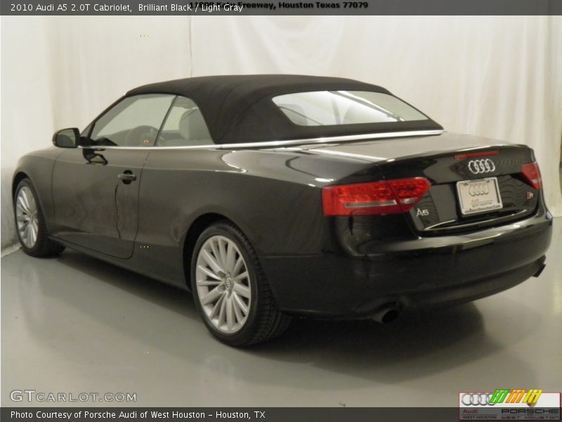 Brilliant Black / Light Gray 2010 Audi A5 2.0T Cabriolet