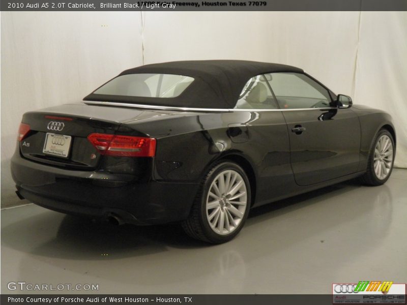 Brilliant Black / Light Gray 2010 Audi A5 2.0T Cabriolet