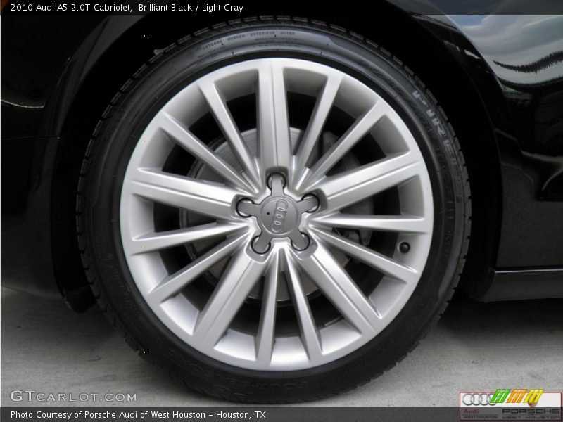 Brilliant Black / Light Gray 2010 Audi A5 2.0T Cabriolet